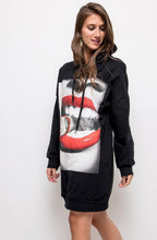 Cargar imagen en el visor de la galería, OVERSIZE DRESS / SWEATSHIRT BLACK 61006-1