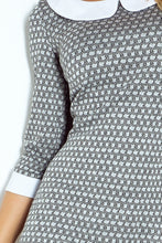 Load image into Gallery viewer, Dress with collar - gray maze 111-2