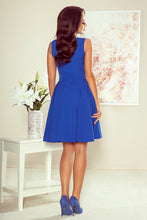 Charger l&#39;image dans la galerie, Numoco 114-12 Flared dress - heart-shaped neckline - Royal blue
