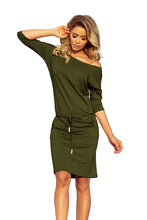 Charger l&#39;image dans la galerie, Numoco 13-104 Sporty dress - viscose KHAKI