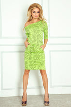 Load image into Gallery viewer, Sporty dress - paper + Green 13-35