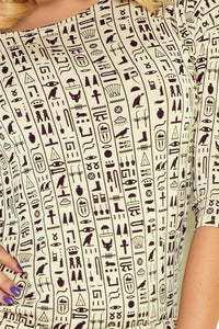 Sporty dress - Egyptian beige signs 13-37