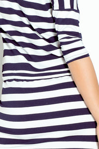 Sporty dress - Blue stripes 2x2cm 13-46