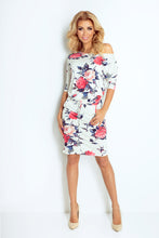 Load image into Gallery viewer, Sporty dress - colored large flowers 13-49