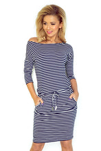 Load image into Gallery viewer, Sporty dress - Blue stripes 13-51