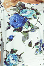 Load image into Gallery viewer, Numoco Sporty dress - colored large blue flowers 13-65