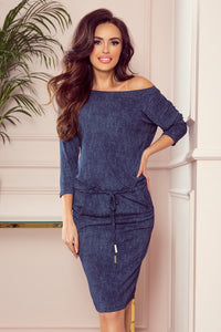 Numoco 13-77 Sporty dress with pockets- navy blue jeans