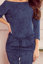 Load image into Gallery viewer, Numoco 13-77 Sporty dress with pockets- navy blue jeans