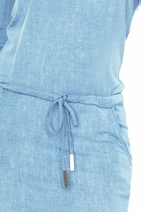 Sporty dress - viscose - Light blue jeans 13-80