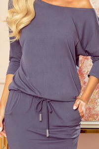 Numoco 13-90 Sports dress with pockets - steel color