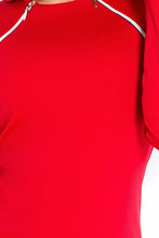 Load image into Gallery viewer, 130-2 Dress with two zippers - red
