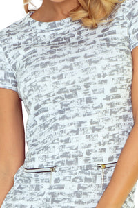 Dress with two zippers - gray wall 134-4