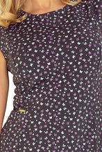 Load image into Gallery viewer, Dress - graphite + small pink butterflies 137-3