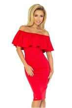 Load image into Gallery viewer, Dress with frill - red 138-2