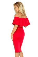 Load image into Gallery viewer, Dress with frill - red 138-2