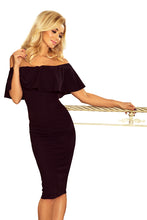 Load image into Gallery viewer, 138-7 Dress with frill - black