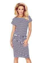 Cargar imagen en el visor de la galería, Numoco Short sleeve sport dress - 1x1 cm straips 139-2