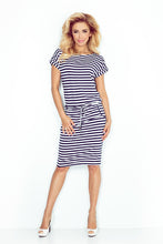 Cargar imagen en el visor de la galería, Numoco Short sleeve sport dress - 1x1 cm straips 139-2