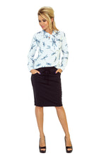 Load image into Gallery viewer, Blouse with bond - white - dragonfly 140-1