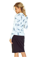 Load image into Gallery viewer, Blouse with bond - white - dragonfly 140-1