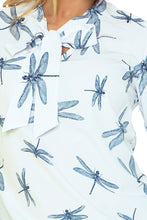 Load image into Gallery viewer, Blouse with bond - white - dragonfly 140-1