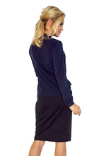 Load image into Gallery viewer, Blouse with bond - navy blue 140-4