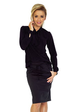 Load image into Gallery viewer, Blouse with bond - black 140-5