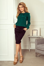 Charger l&#39;image dans la galerie, Blouse with bond - green 140-9