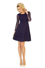 Load image into Gallery viewer, Dress with sleeves of tulle - navy blue 141-1