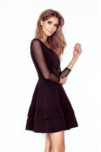 Load image into Gallery viewer, Numoco Dress with sleeves of tulle - black 141-6