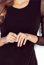 Load image into Gallery viewer, Numoco Dress with sleeves of tulle - black 141-6