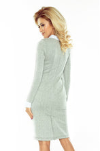 Load image into Gallery viewer, Numoco 143-3 Dress with a white collar - gray brick