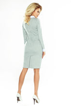 Load image into Gallery viewer, 143-4 Dress with a white collar - gray