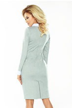 Load image into Gallery viewer, 143-4 Dress with a white collar - gray