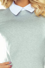 Load image into Gallery viewer, 143-4 Dress with a white collar - gray