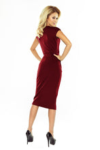 Cargar imagen en el visor de la galería, 144-7 Dress midi SARA - Burgundy color