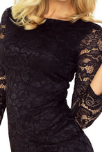 Load image into Gallery viewer, Dress with lace - black 145-1
