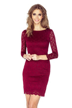 Charger l&#39;image dans la galerie, Dress with lace - navy red 145-2