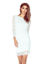 Load image into Gallery viewer, Dress with lace - ecru 145-3