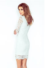 Load image into Gallery viewer, Dress with lace - ecru 145-3