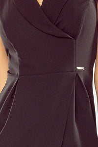 Dress with neckline - black 153-4