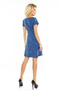 155-1 Dress in the shape of trapezium - jeans