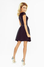 Cargar imagen en el visor de la galería, 157-2 Dress MARTA with lace - black