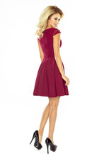 Load image into Gallery viewer, Dress MARTA with lace - Burgundy color 157-3