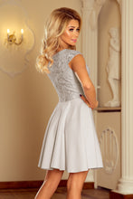 Load image into Gallery viewer, 157-6 Dress MARTA with lace - light grey