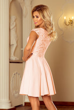 Load image into Gallery viewer, 157-7 Dress MARTA with lace - peach