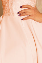 Cargar imagen en el visor de la galería, 157-7 Dress MARTA with lace - peach