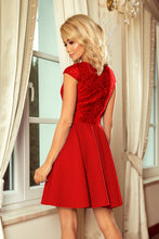 Cargar imagen en el visor de la galería, 157-8 Dress MARTA with lace - red