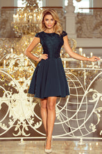 Load image into Gallery viewer, 157-9 Dress MARTA with lace - dark green