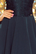 Load image into Gallery viewer, 157-9 Dress MARTA with lace - dark green
